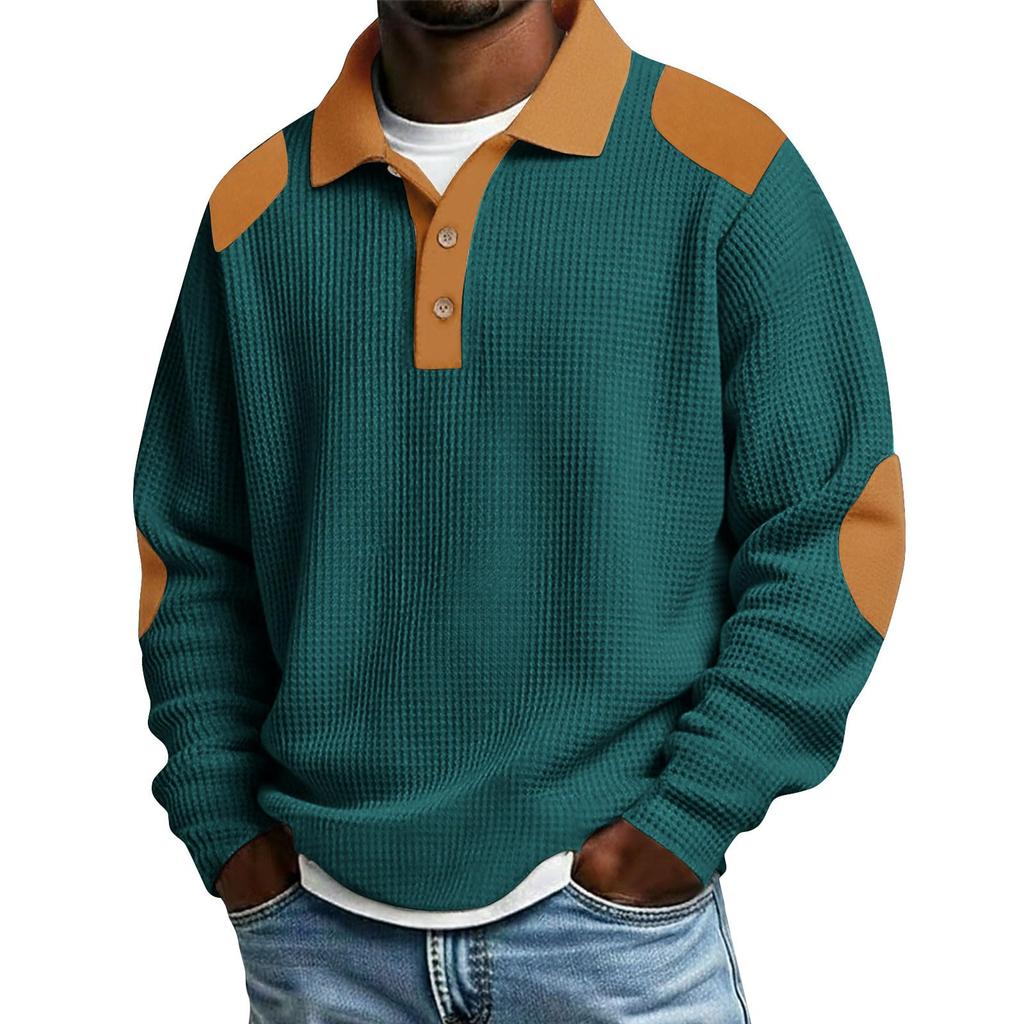 Men's  Leisure  Sports  Flip  Collar  Button  Pullover  Hoodie