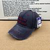 Simple and Old Washed Letter Embroidery Baseball Cap, Ripped Edging Cap, Men's and Women's Versatile Sun Hat