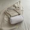 Minimalist Woven Large Capacity Casual Single Shoulder Handheld Handbag Small Square Bag