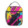 Colorful Graffiti Splashing Insulated Lunch Bag for Kids School Cooler Thermal Food Box Tote Leakproof Lunch Boxes Container