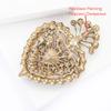 Vintage Rhinestone Heart Brooches for Women Unisexl Light Luxury Love Pins Event Funny Luxury Gifts New Year Friends Decoration