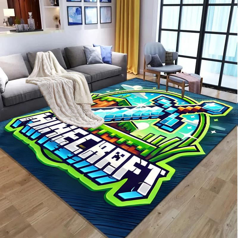 Gamer Pattern Rug, Indoor/Outdoor Mat, for Picnic, Gameroom, Bedroom, Office, Living Room, Home Decor Carpet, Birthday Gift