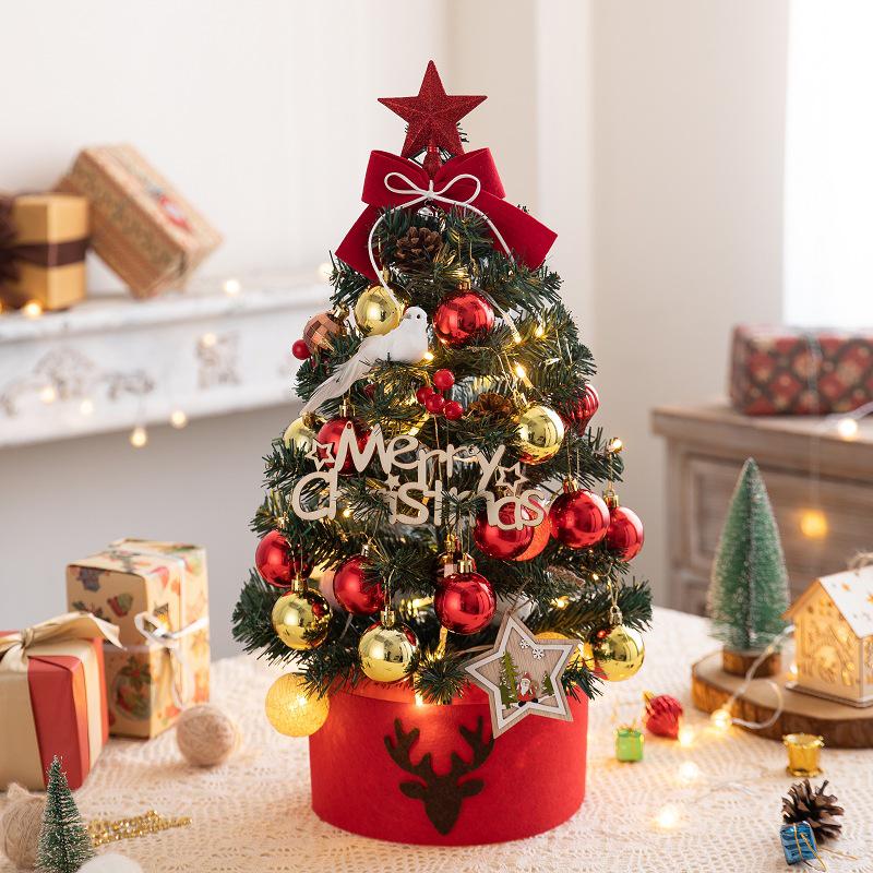 45cm Snow-Flocked Christmas Tree Set with DIY Ornaments - Perfect for Holiday Decor