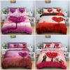 Top Heart-Shaped Tree Bedding Set Soft Quilt Cover Romantic Style Duvet Cover Set Full Queen King Bedclothes Valentine'S Day