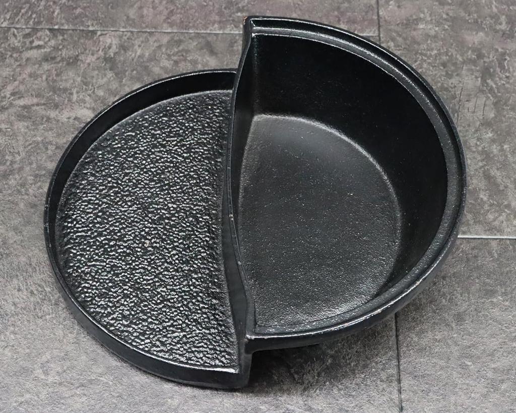 Castle Enterprise Asahi Cast Iron Lid-flavored Cooking Pot (for Yakiniku and Shabu-Shabu) (Gas and Induction Compatible) Commercial Use