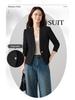 Women's White Lace Long Sleeve Blazer - Slim Fit, Short Style, Versatile for Autumn 2025