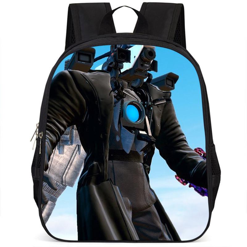 Fashionable Skibidi Toilet Kids Backpack Large Capacity Nylon Bag Unisex Design