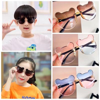 Children'S Cute Glasses Sunglasses Boys And Girls Fashion Baby Bear Ears Shape Photo Sunglasses