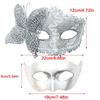Paar-Maskenballmasken für Damen und Herren, Halloween-Halbgesichtsmasken, Augenmasken für Maskenball, Halloween, Hochzeit, Abschlussball