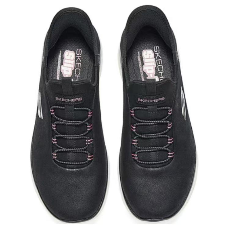 Skechers Sport Comfortable Versatile Low-Top Casual Shoes Women Sneakers Black Pink 150254-BLK