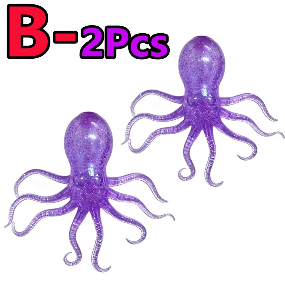 Popular  Jellyfish Octopus Soft Squeeze Fidget Toys Bead Filled Maltose Texture Soft Jelly-Like Stress Relief Squishy Toy