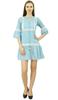 Bimba Summer Boho Short Dress Ruffle Sleeve Mini Dress Boho Chic Beach
