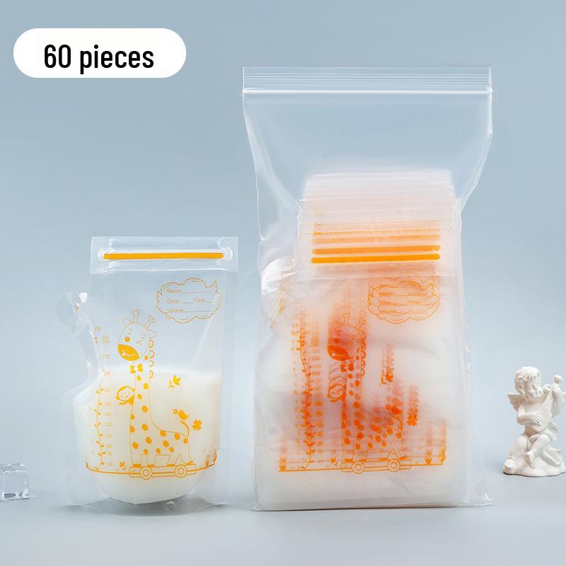 150ml Stand-Up Breast Milk Storage Bags, Disposable, Large Capacity, Fresh-Keeping, English Version.
