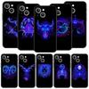 Phone Case Cover for iPhone 17 Pro Max 16 15 14 13 12 11 Pro Max Plus 17AIR Shockproof Soft TPU Shell Zodiac Sign Fundas Capas