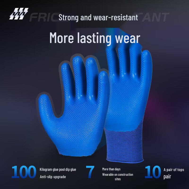 Wear-Resistant Industrial Dipped Work Gloves