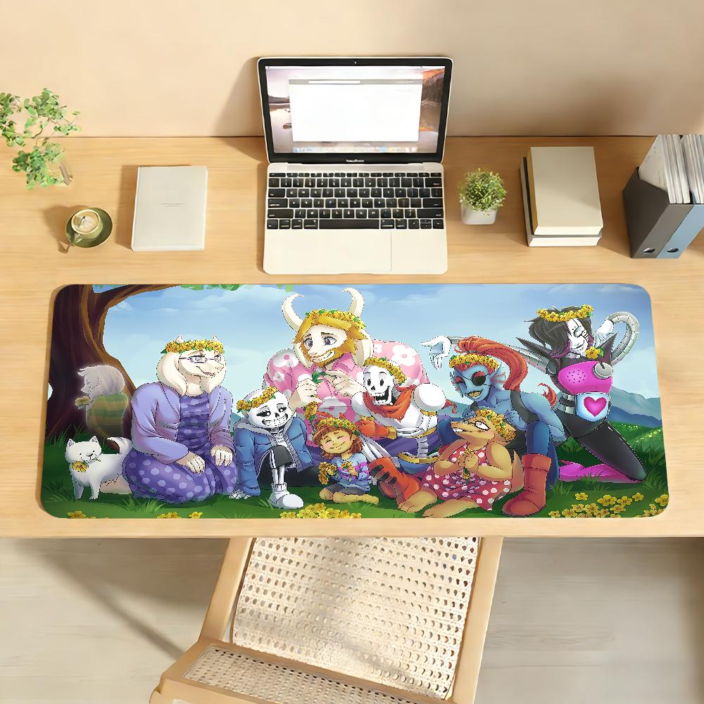 UUndertaleS Mouse Pad Nonslip Locking Edge DeskMat PC Laptop Accessories Rubber Office Keyboard Large Game XXL Carpet