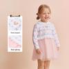 PawinPaw Cartoon Bear Mesh Knit Dress for Girls