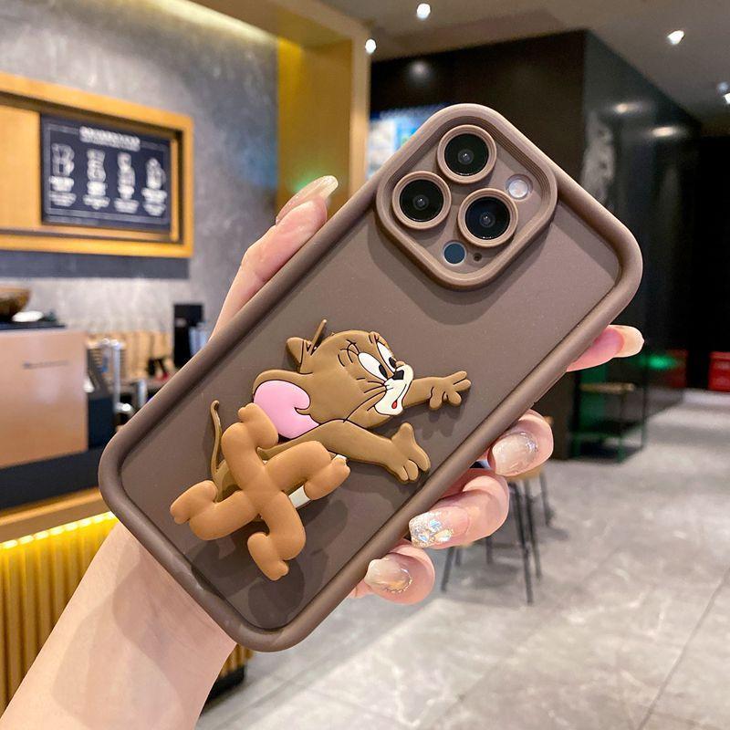 Creative chase Tom cat applicable VIVO X300 mobile phone case rotating Jerry mouse Y37 V60 three-dimensional cartoon case