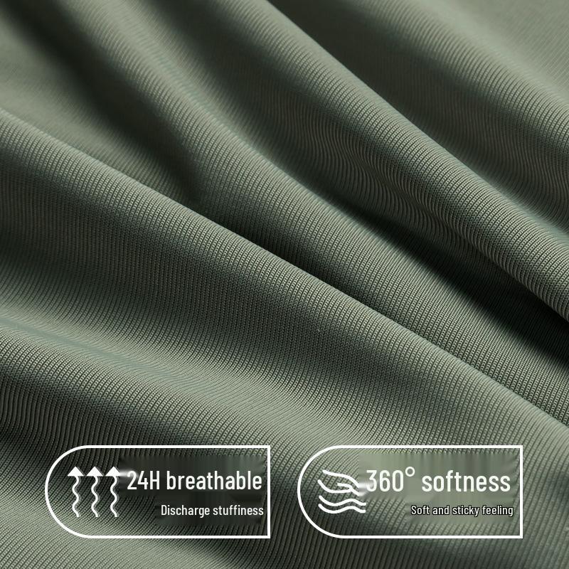 Men's Extended Length Seamless Ice Silk Boxer Briefs - Anti-Chafing, Breathable, Large Size, Thin, Ideal for Sports & Running