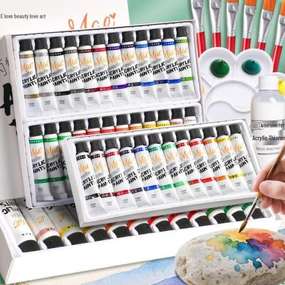 Waterproof Acrylic Paint Set - Fade-Resistant and Washable for Kids' Graffiti and Textile Art