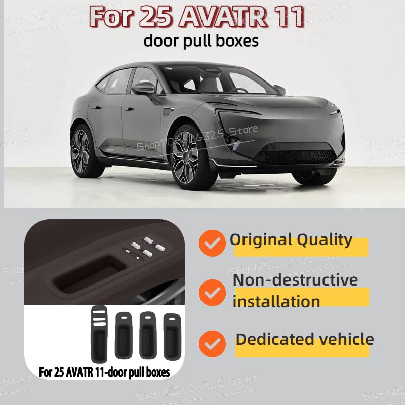 Car Door Handle Storage Box For 2025 Avatr 11 Front Rear Door Slot Organizer Tray Interior Modification Accessories