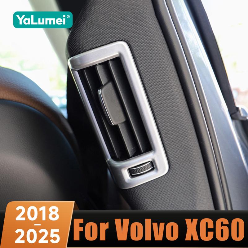 Car Rear B Pillar Air Vent Outlet Panel Cover Decorative Trim For Volvo XC60 XC90 S90 V90 2018-2020 2021 2022 2023 2024 2025