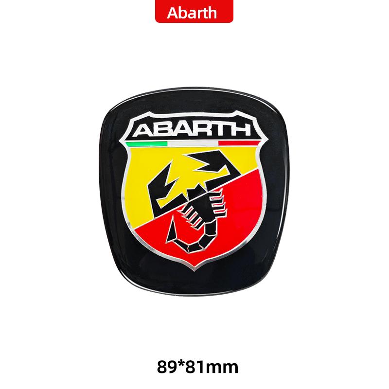 44mm 71mm 75mm 89mm Car Front Rear Logo Auto Grille Emblem sticker steer wheel Accessories For Fiat Abarth 500 Bravo Punto Panda