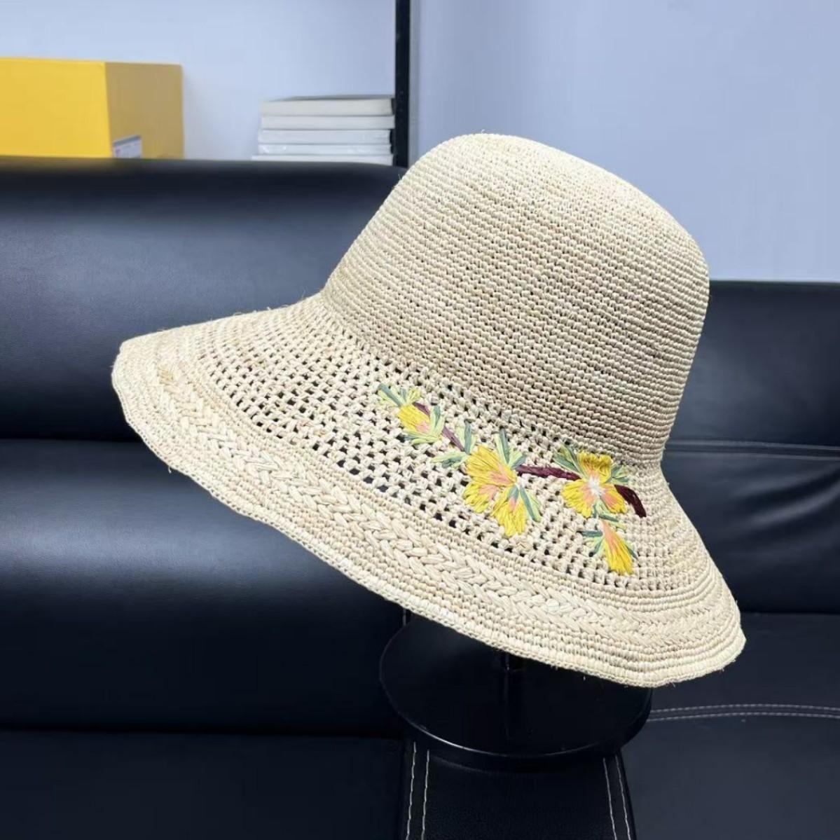 

Handmade crochet raffia big eaves fisherman hat children sunshade sunscreen beach straw hat sun hat shows small face M（55-58cm）