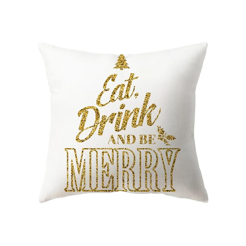 Christmas Theme  Decoration Printing Pattern Cushion Cover Home Living Room Sofa  Pillow