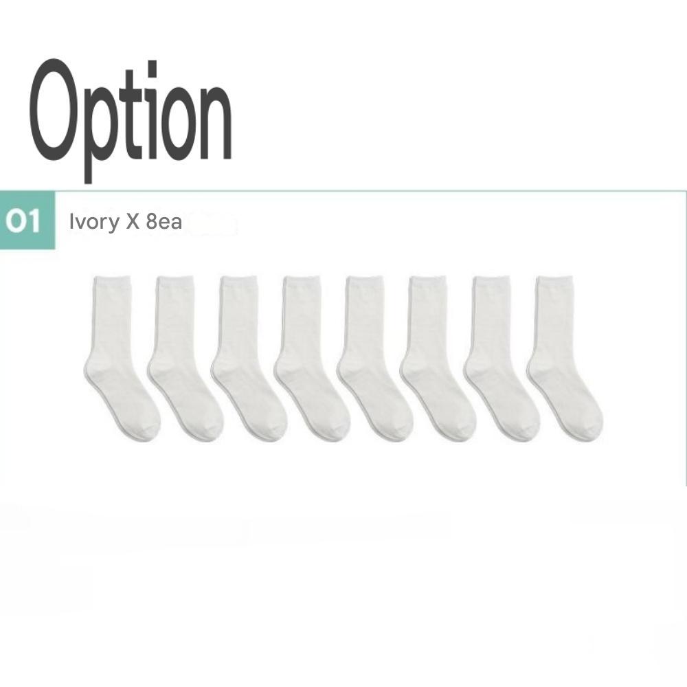 Sockpiens Women's Premium Long-Long(Calf : 20cm) Socks[6~8(US) 3.5~5.5(UK)37~39(EU)] 8-Pair Set