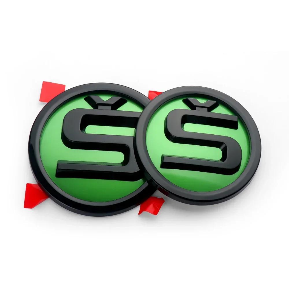 Car Sticker 2025 New 2pcs 80/90/100mm Car Front Hood Badge Rear Trunk Emblem Sticker for Skoda Rapid Fabia Octavia 2 A7 Yeti Sup