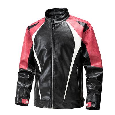 Giacca Giacca Uomo Primavera e Autunno Nuova Strada Americana High Arcade Locomotiva Abbigliamento in Pelle PU da Uomo