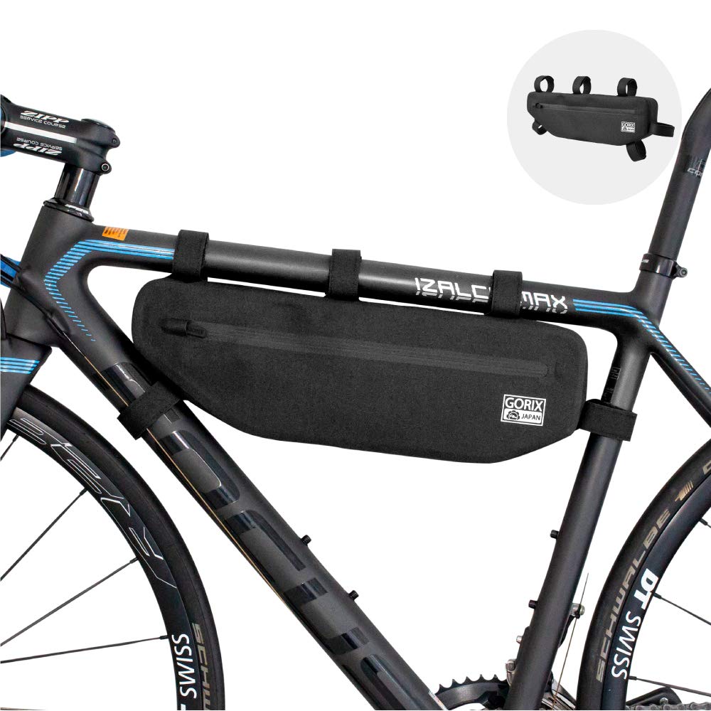 

GORIX Waterproof Frame Bag for Top and Ideal for Road and Cross Bikes (GX-FB43) Bicycles, Tube, Cycling, Bikes, MTBs, (Under-Crotch Support) чёрный