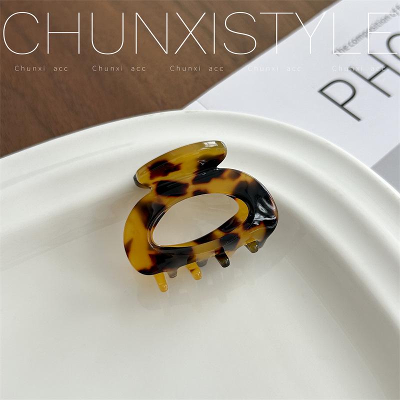 Elegante koreanische Essigsäure Hochsteckfrisur mit kleiner Klauen-Haarspange für Damen