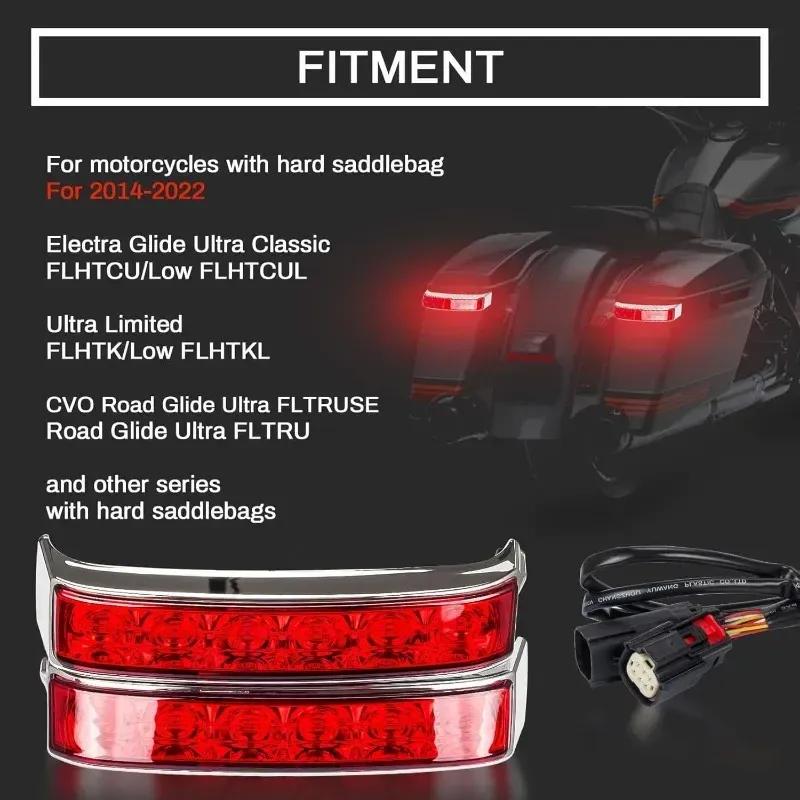 Saddlebag Housing Tail Run Brake Turn Light Lamp for Touring Street Road Glide CVO Electra Glide Ultra Classic Ultra 2014-2024