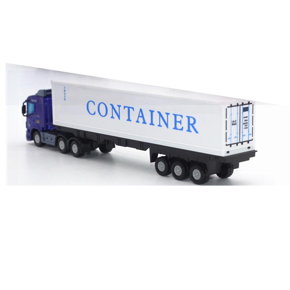 

1/43 модель автомобиля из сплава, модель контейнеровоза, детская игрушка 1/43-Size:27.5*6*4cm синий/белый