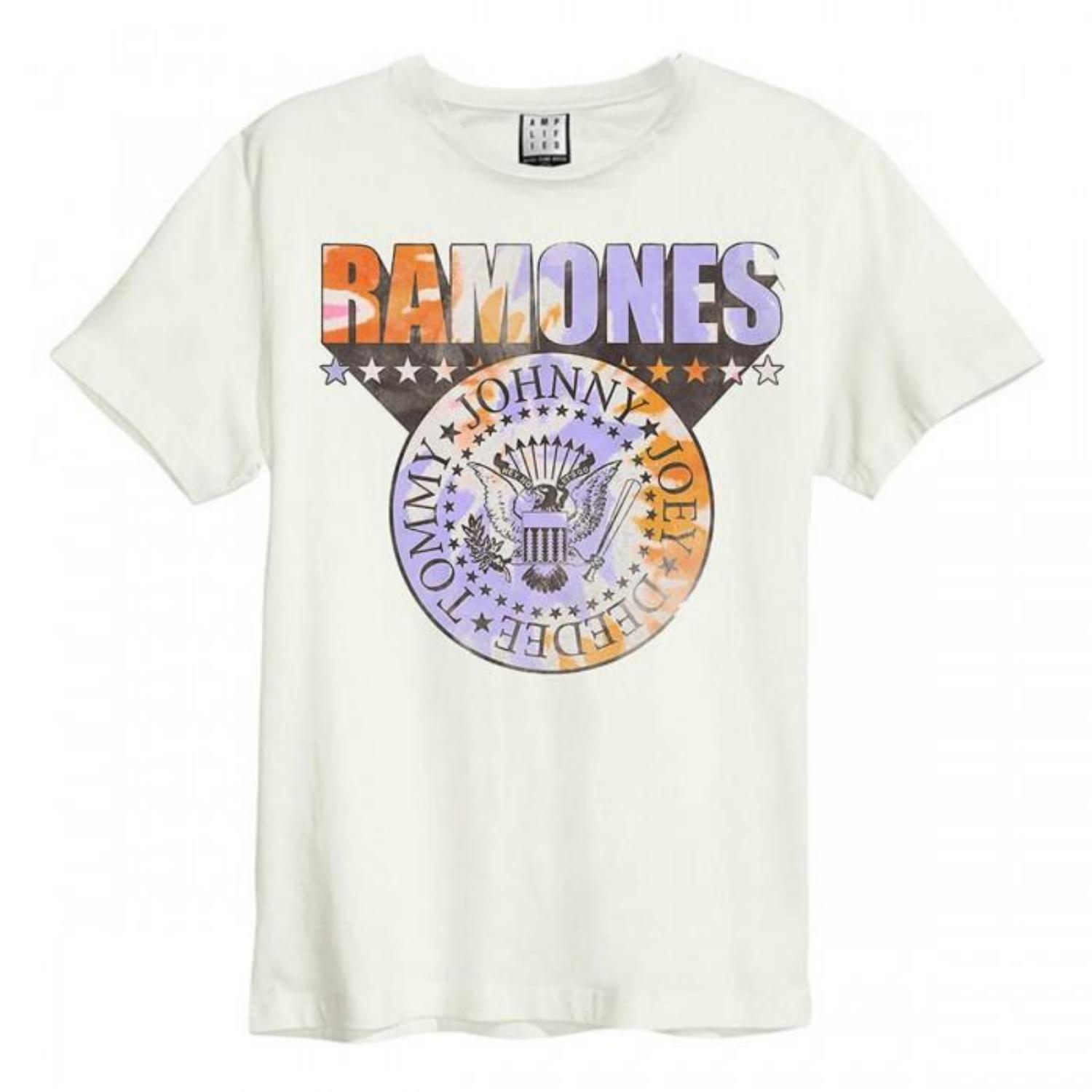 Amplified Unisex Adult Tie Dye Shield Ramones T-Shirt S чёрный