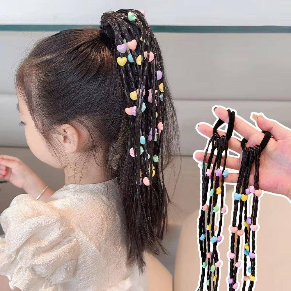 

Sweet Cool Pentagram Flower Wigs Lovely Boxing Braid New Ponytail Headbands Girls 5