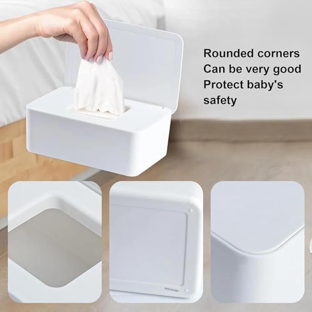 Lid Design Tissue Box Dustproof Wet Tissue Box Holder Portable Paper Organizer for Office Home Accessories Car Tissue Holder