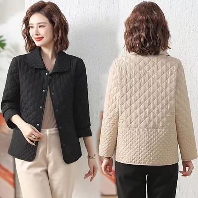 Lightweight and Portable Short Mom's Winter Loose Cotton-Padded Coat Middle-Aged Mom's Outerwear Cotton-Padded Jacket for Women