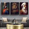 Noble Animals Deer Lion Portrait Vintage Art Posters Canvas Prints Art Paintings Cool Animal Wall Art Pictures Living Room Decor
