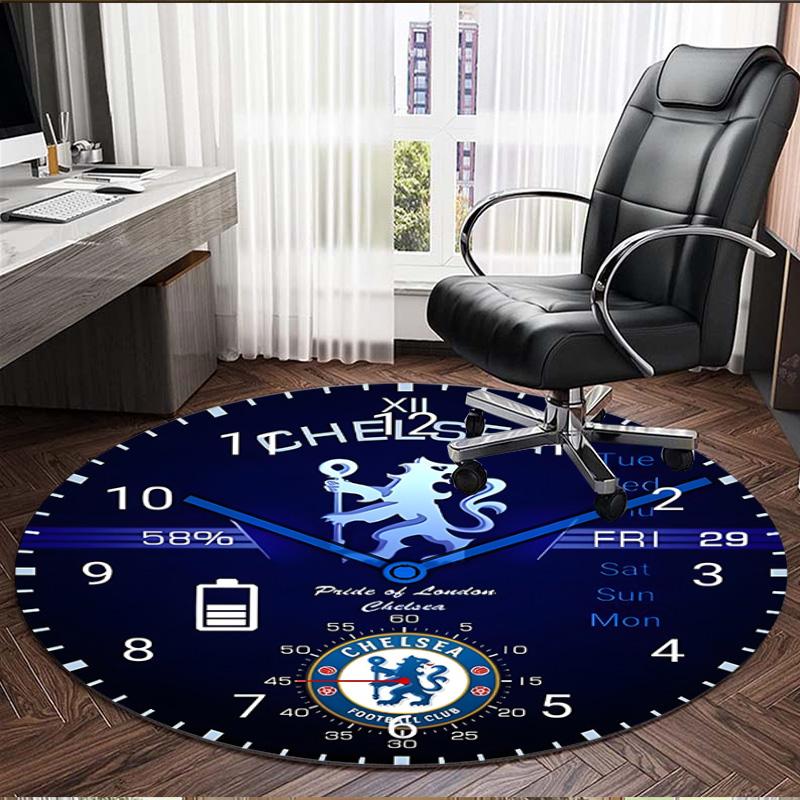 football club.C Print Round Rug, Washable Floor Carpet, For Entryway Dorm Laundry Room Office Study, Home Decor Birthday Christmas Gift