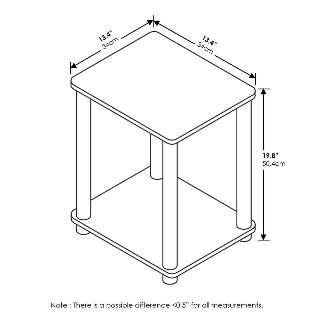Furinno Haydn Turn-N-Tube Side Table, Amber Pine/Black [Officially Imported from Japan]