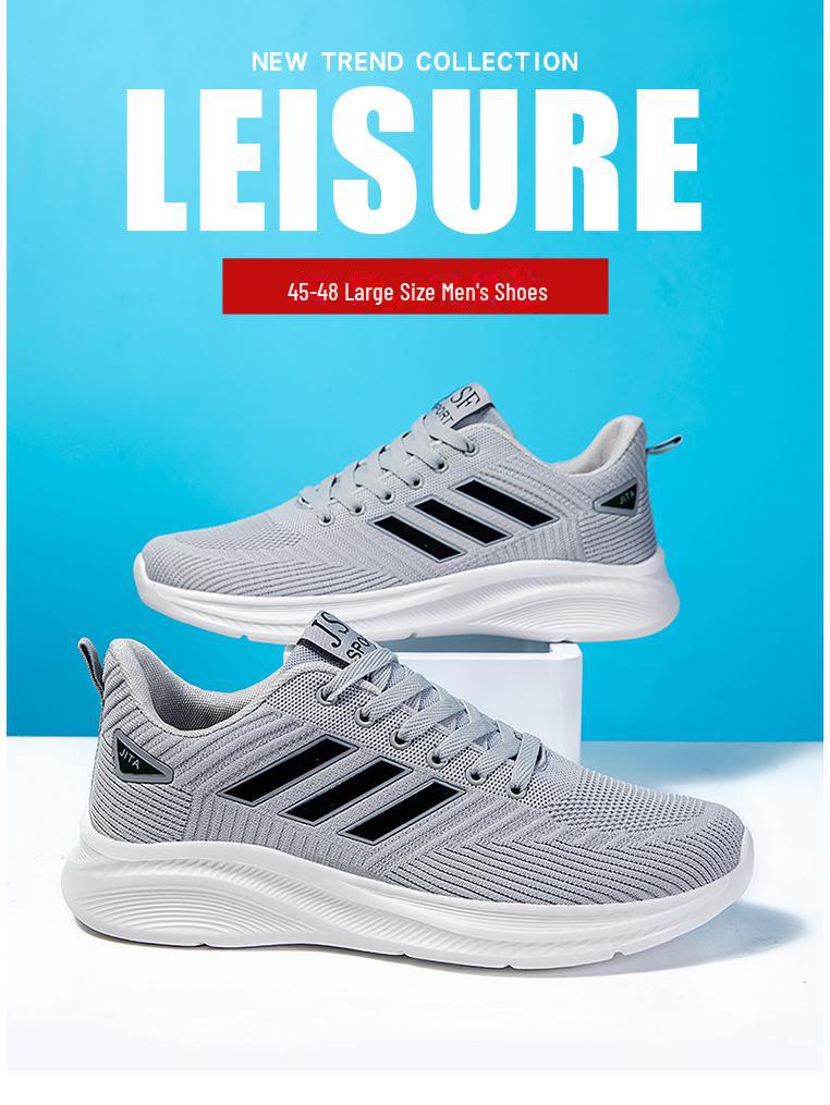 Men's Large Size Breathable Sports Casual Shoes (Sizes 45-48)