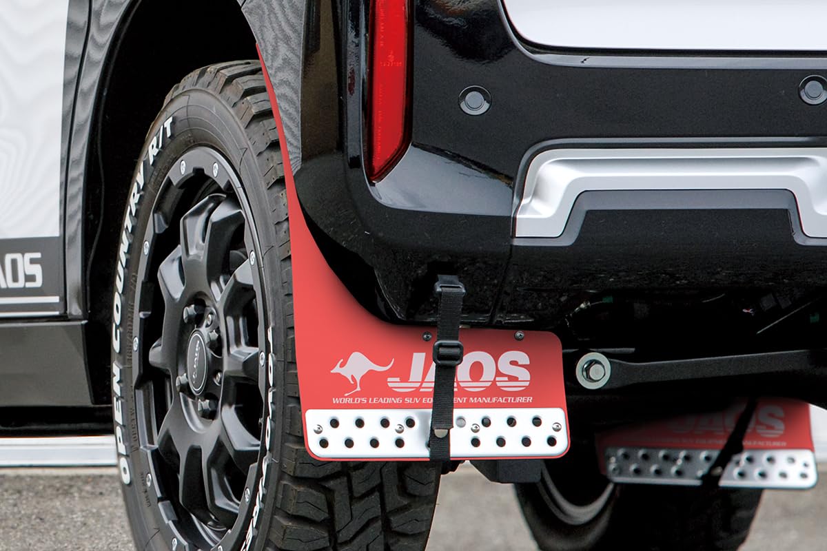 

JAOS B621392R Mudguard III Rear Set Red for Mitsubishi Delica Mini and exterior B34A, B35A, B37A, B38A. Custom-designed mudguards.