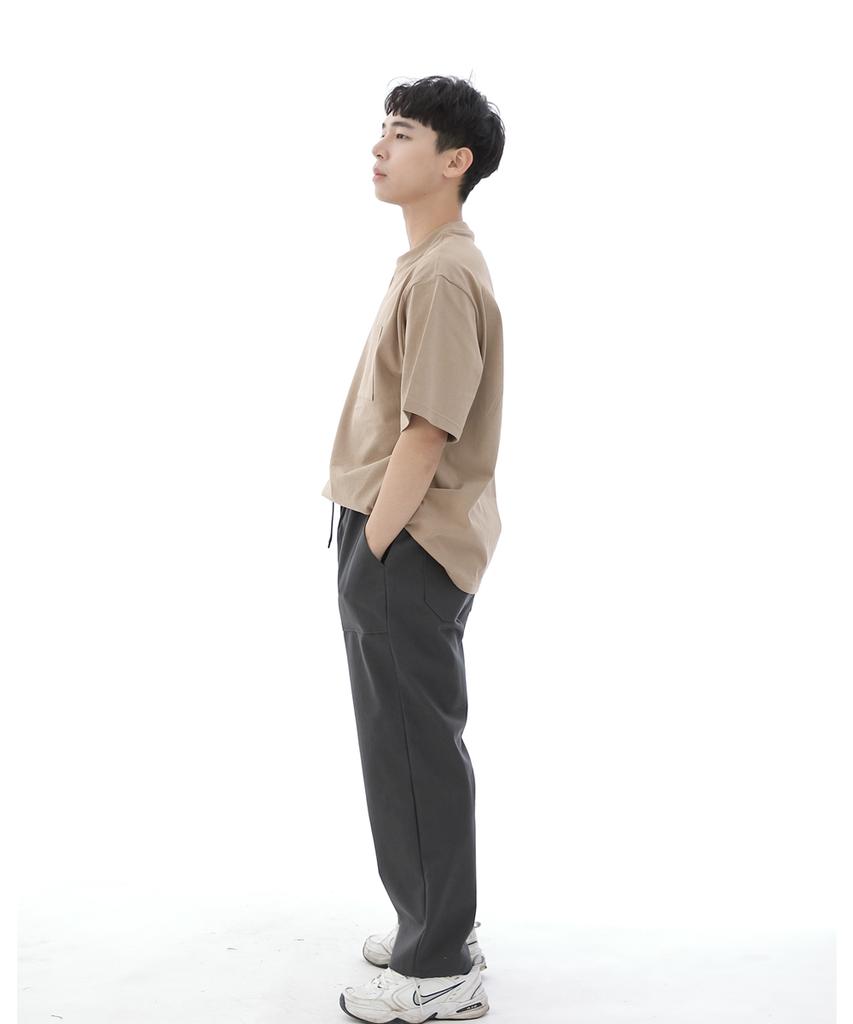 Seinteukeulu Wide Ankle Drop Fatigue Pants Waf-319 Dark Gray
