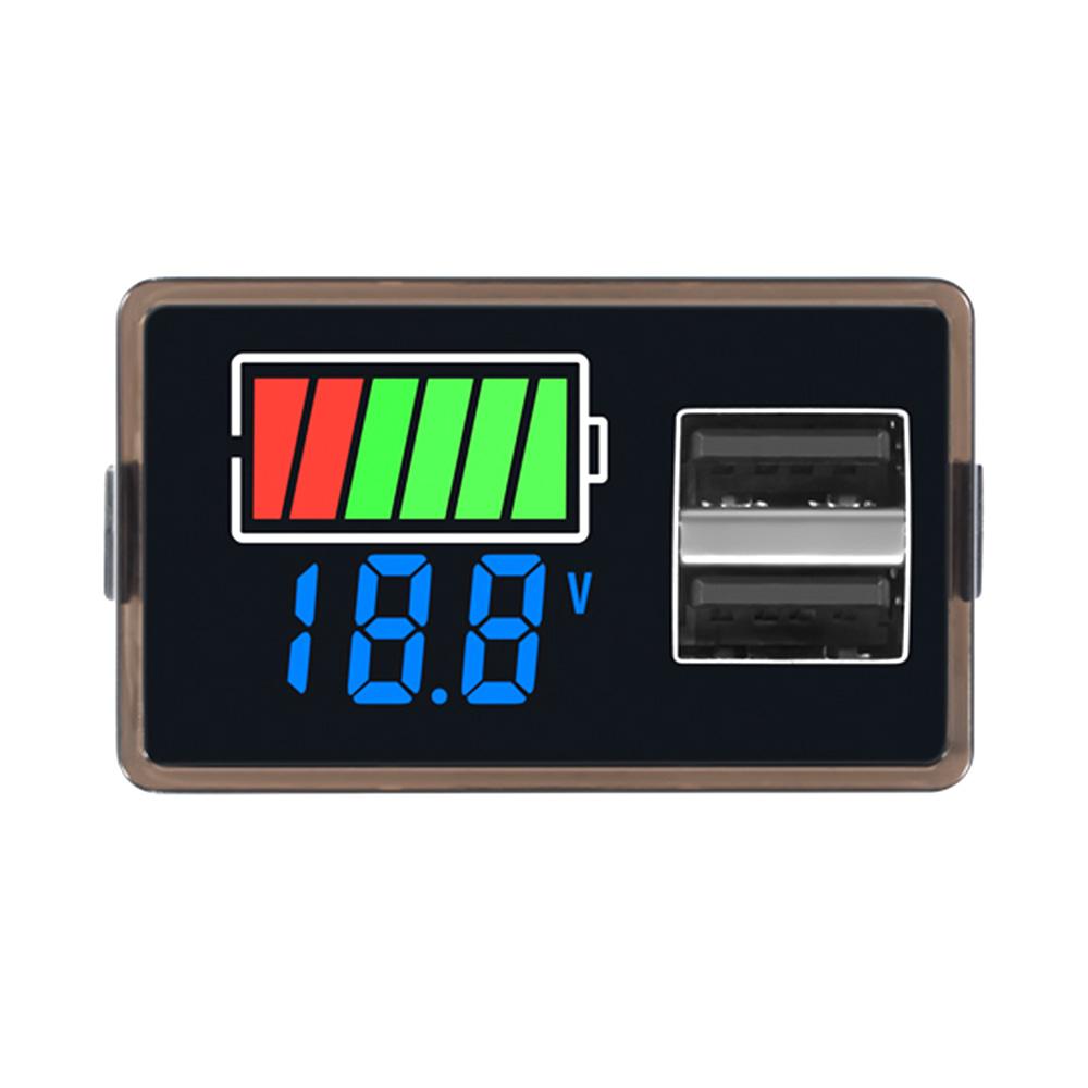 Typ C USB DC8-100V 4829 Woltomierz Baterii Samochodowej Wskaźnik Poziomu Naładowania Miernik Pojemności Baterii Litowej Wyświetlacz Testowy Tester LED