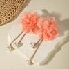 Große Stoffblumen-Ohrringe Boho Faux-Perlen Hänge-Ohrringe Lange Strass-Quasten-Ohrringe für Feiertage Urlaubs-Partys Strand