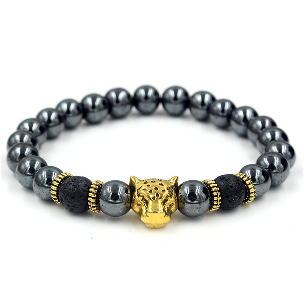 

JYL TS Bracelet Women s Claw Chain Multi-layer Set Boosts Elegance & Luck Leopard head ancient gold темно серый
