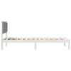 Bed Frame Light Grey 90 x 190 cm Solid Pine Wood